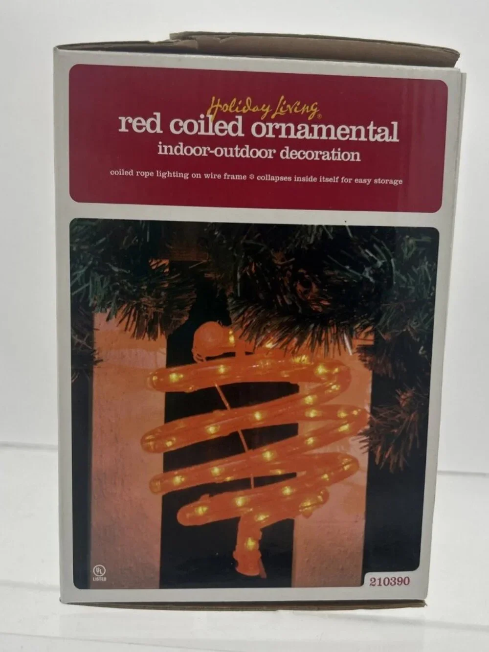 Holiday Living Red Coiled Lighting Rope Ornamental Indoor-Outdoor Decoration